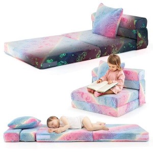Vaikiška sulankstoma sofa - fotelis su pagalvėle
